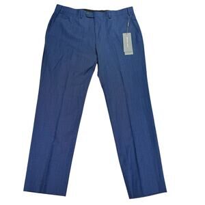 Michael Kors Mens MacArthur Modern Fit Airsoft Stretch Suit Pants Blue 36x30